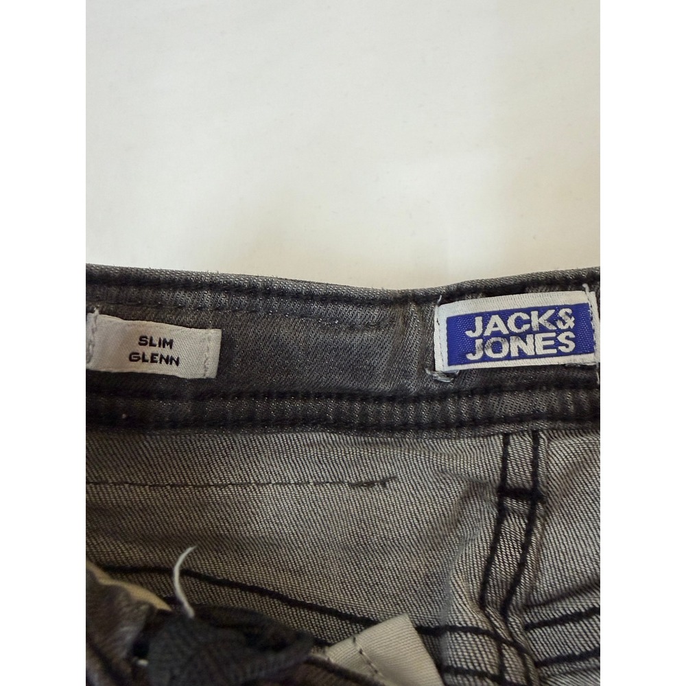 Jack & Jones Junior Slim Glenn Gray Jeans Boys Size 8Y 128 Denim Pants - Picture 2 of 5